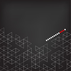 Fototapeta premium Abstract technology background with color triangle