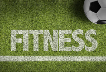 Soccer field with the text: Fitness