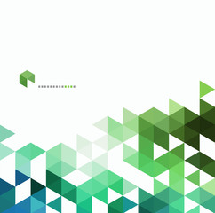 Fototapeta premium Abstract technology background with color triangle