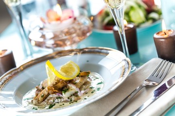 Restaurant, Food, Dinner.