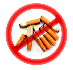 The sign no smoking. Illustration on white background