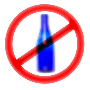 No alcohol sign. Illustration on white background