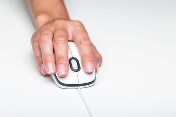 Computer Mouse, Human Hand, Connection.