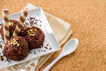 Gelato al cioccolato, texture
