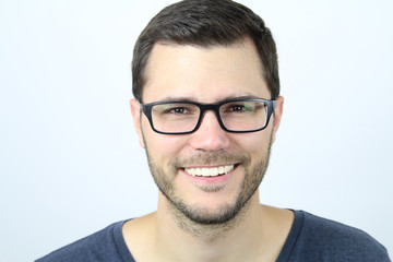 Fototapeta premium man with glasses smiling