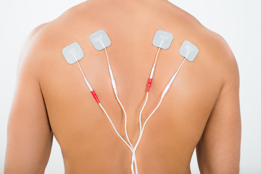 Man With Electrodes On His Back