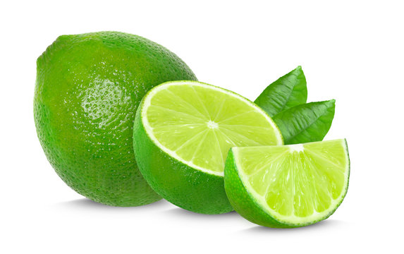 lime isolated on a white background