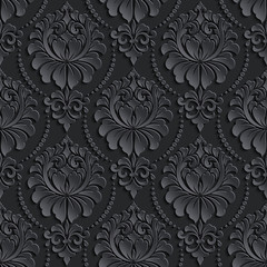 Vector damask seamless pattern background. Elegant luxury