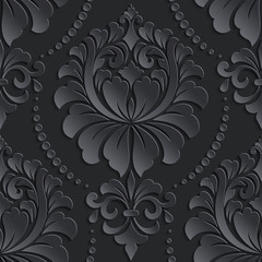 Vector damask seamless pattern element. Elegant luxury texture