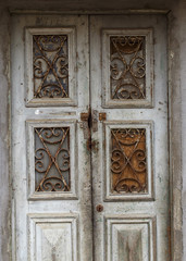 Wooden window in old house, Egypt