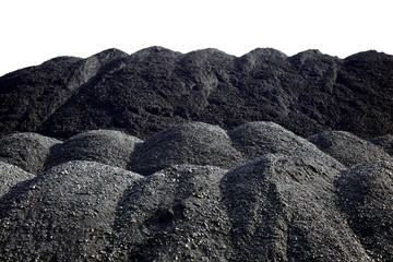 Heaps of coal