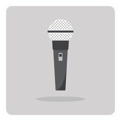 Vector of flat icon, microphone on isolated background