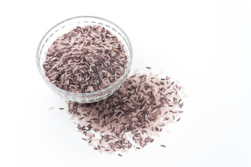berry rice isolated on white background