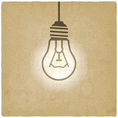 light bulb concept vintage background