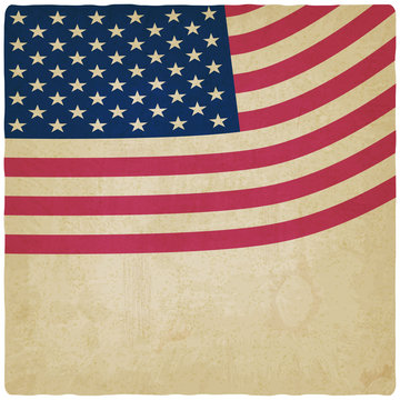 American flag vintage background