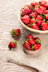 ripe strawberry in bowl