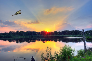Sunset on a Chesapeake Bay pond