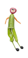 Funny man made of vegetables