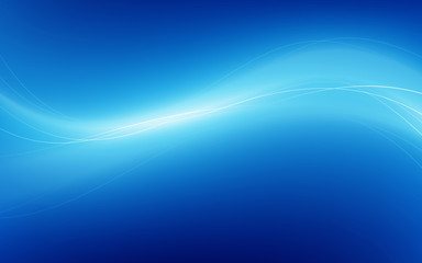 Abstract blue background with white wave. Vector illustration