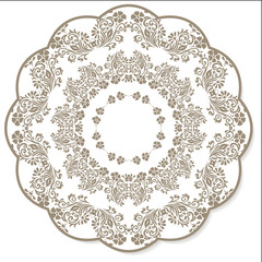 Lace flower round napkin