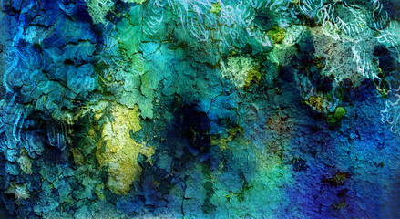 Abstract  ornament and crackle background