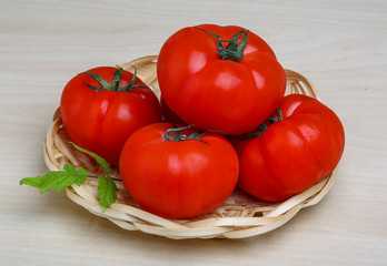 Tomato in the basket