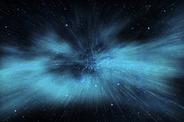 Fototapeta premium Starry explosion in a galaxy illustration picture