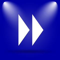 Fast forward sign icon