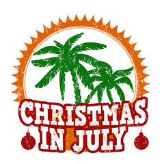Christmas in july stamp