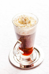 coffee with whipped cream
