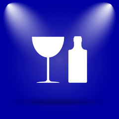 Bottle and glass icon