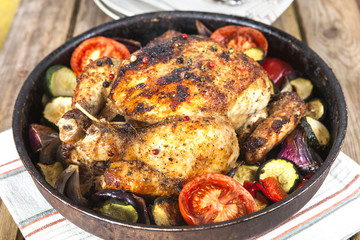 Roasted Chicken with vegetables
