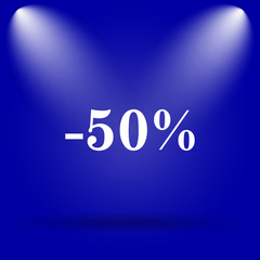 50 percent discount icon