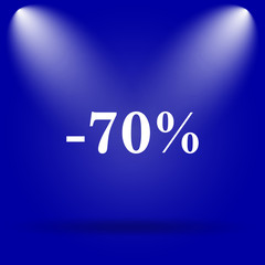 70 percent discount icon