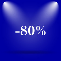80 percent discount icon