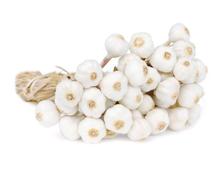 garlic isolate is on white background