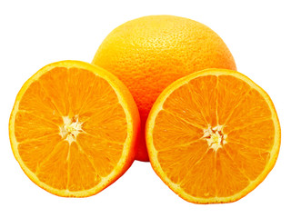Fresh oranges.Isolated.