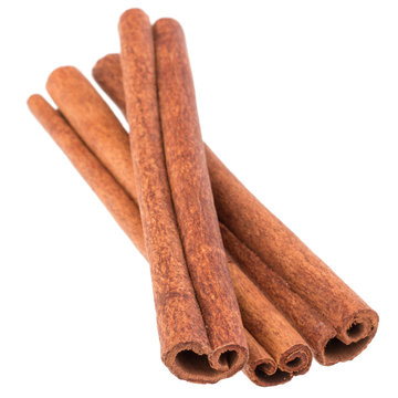 cinnamon stick spice isolated on white background closeup