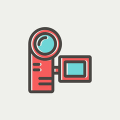 Camcorder thin line icon