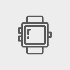 Blank smartwatch thin line icon