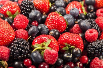 Berry Fruit, Raspberry, Blueberry.