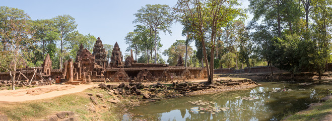 Fototapeta premium Brasat Bantey Srei, Angkor Wat, Kambodscha, TempleTempel, Siem Reap