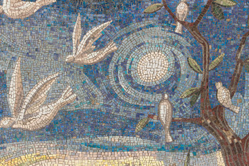 Mosaic wall in modern style.