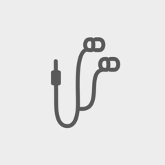 Earphone thin line icon