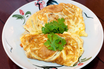 the omelette in dish