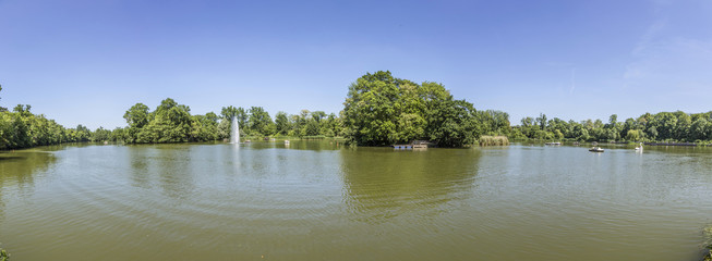 panorama of the lake in Bad Nauheim