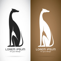 Obraz premium Vector image of an dog design on white background and brown back