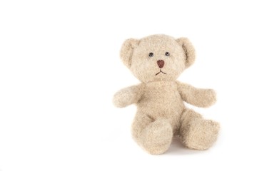Teddy Bear, Stuffed Animal, White Background.