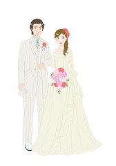 新郎新婦　腕組み