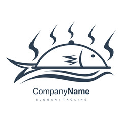 Fish logo icon vector